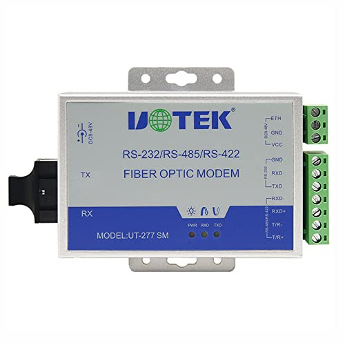 UOTEK Convertitore da seriale a fibra RS-232 RS-422 RS-485 a Modem in fibra ottica RS422 RS485 RS232 Adattatore convertitore multimediale seriale UT-277SM-ST