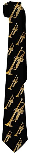 SKT T1 Herren-Krawatte, lustige Musik-Krawatte, Geschenke für Männer, Teenager, Jungen, modische Krawatte für Geburtstag, Weihnachten, Party, Trompete, Einheitsgröße
