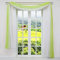 SCHOAL Querbehang Gardine Freihanddeko aus transparentem Voile Deko Gardinen Schals Vorhang Farbverlauf Grün HxB 140x500cm
