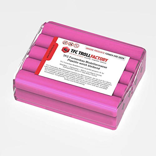 TFC Formenbau Modelliermasse pink Plastilin weich bleibend schwefelfrei - Größe: 1000g