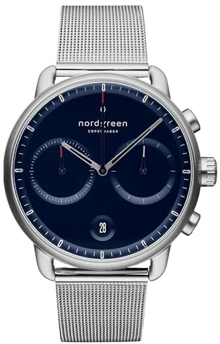 Nordgreen Pioneer Silver Mesh 42mm Silver Case Watch
