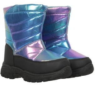 Mountain Warehouse Caribou Junior Kids Snow Boots | Boys & Girls Durbale Snowproof Footwear, Warm & Fleece-Lined, Deep Lugs & High Traction Soles for Enhanced Grip, For Winter
