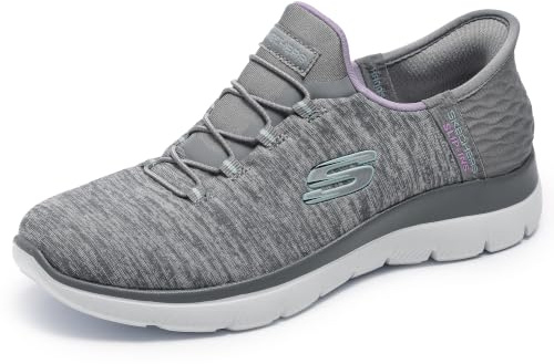 Skechers Women's Summits Dazzling Haze Sneaker, Grey Mint, 5.5 UK Wide