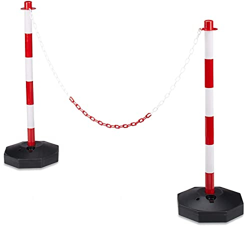 DMS SET 2 PALETTI DI DELIMITAZIONE- CON BASE RIEMPIBILE,CATENA IN PLASTICA E GANCI AD ESSE
