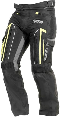 GMS Everest Motorrad Textilhose, schwarz/gelb, L