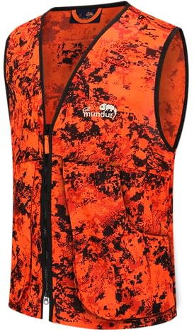 Full mundur Blaze Camo Arancione Gilet da caccia di sicurezza gilet leggero con tasche multiple per adulti unisex
