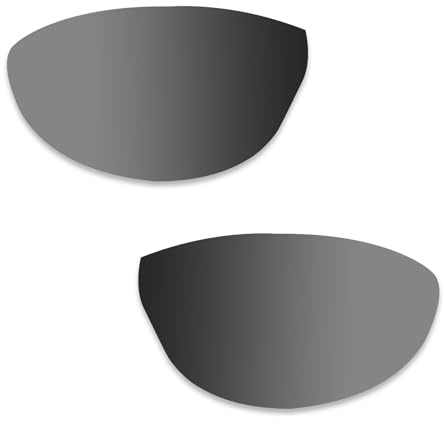 Generisch Ersatzgläser Größe L für adidas Evil Eye a266, Evil Eye pro a126 und Evil Eye explorer a134 (grey + silver mirror)