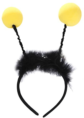 Serre-tête à LED abeilles avec antennes lumineuses pour filles - Bandeau à pompons pour femmes et filles