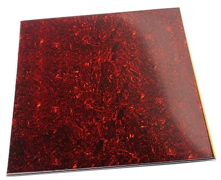 JOINPAYA Schlagbrettmaterial Selbstklebend Für Akustikgitarren Diy-schlagbrett Blanko Für Gitarre Und Bass Aus Roten Schildpatt