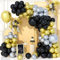 Teselife 126 Pezzi Kit Arco Palloncini Nero Oro Argento, Kit Ghirlanda Palloncini Nero Metallizzato Cromo Argento Oro per Compleanno Baby Shower Matrimonio Anniversario Decor Feste Carnevale Forniture