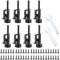 IGNPION Lot de 8 pieds de nivellement de meubles robustes et réglables M10 pour tables, étagères, armoires, établis (jusqu'à 8 cm) - Noir