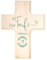 Taufkreuz personalisiert mit Namen zur Taufe aus Holz - 19x14cm - Taufgeschenk für Junge/Mädchen - Geschenkideen zur Taufe - Deko Kruzifix Wandkreuz für Kinderzimmer - UV-Druck - Kranz - blau