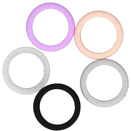 Bewinner Smart Ring Cover für Ring Gen 3 / Aizo Ring – Elastischer, Kratzfester Silikon Smart Ring Schutz für den Täglichen Gebrauch, 5 Stück, 5 Farben (S)