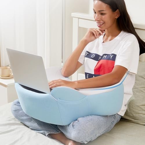 cooloo8 Lesekissen, Schoßschreibtisch, weiches Laptop-Kissen für Schoß, tragbarer Schreibtisch, Gaming-Kissen für Bett, Couch, Auto