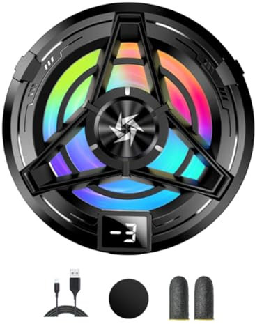 Nxyupv Refroidisseur de Téléphone Portable Magnétique avec Affichage Numérique et Ventilateur pour Tablette/Téléphone