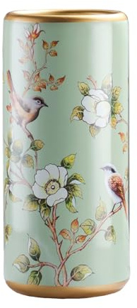 Porte-parapluie en appliqué fait main Porte-parapluie en porcelaine peint, multifonctionnel. Support pour parapluie en céramique pour l'entrée. Vase sur céramique, seau de rangement en céramique.