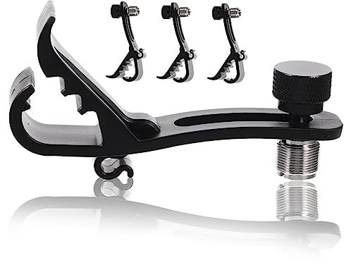 Gadpiparty 12 Pièces Micro De Caisse Claire Pinces Pour Micro De Batterie Pince à Pour Microphone Pinces à Micros Support De Microphone Pince Micro Batterie Plastique Black
