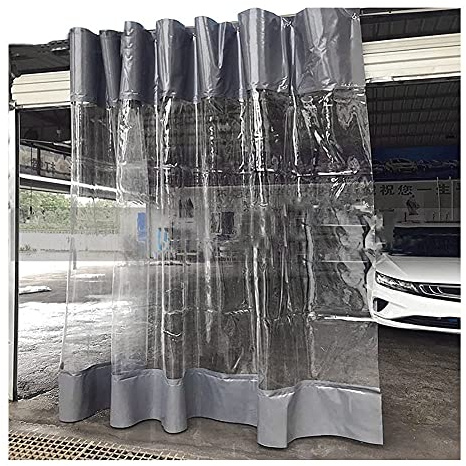 Rygcrud Extérieur Rideaux De Magasin Transparents, Séparation De Garage Vinyle PVC Bâche De Protection, Panneaux Latéraux pour Pergola pour Patio, Serre, Extérieur(2.7X2.1M/8.9x6.9FT)