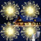 Aofonchy 4 Stück Solar Feuerwerk Lichterketten, 600LED 8 Modi Wasserdicht Hängende Pusteblume Lichterkette, Fernbedienung, Hängende Feuerwerk Lichterkette für Garten Hochzeit Weihnachten
