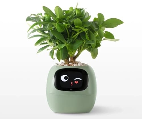Générique Pot de Fleurs Intelligent, Jardinière Intelligente pour des Plantes Amusantes et connectées (Vert)