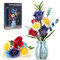 YEECHAO Flowers Bouquet Building Set with Vase, 787 PCS Roses Sunflower Botanical Collection for Home Decor, Unique Mother's Day Valentine's Gifts for Adults Women Girls