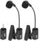 XTUGA Microphone d'instrument sans Fil à Pince Système de Microphone sans Fil pour Saxophone 2.4G Rechargeable, Trompette, Trombone, cuivres, Batterie 6 Heures (KX-721-2)