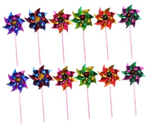 MOTHNUR 50 Stück Kinder Kleiner Windmühlen Für Garten Und Hof Buntes Plastik Windrad Dekorationen Für Draußen Farbenfrohes Kinderspielzeug Zur Der Kreativität