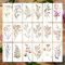 18 Stück Pflanzenschablonen, wiederverwendbare Blumenschablonen, Malvorlagen, Blumenblätter, Zeichenschablonen für Holz, Bastelvorlage zum Malen auf Möbeln, Leinwand, Wand, Heimdekoration