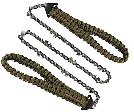 KOMBIUDA Survival Handsäge Mit Robustem Stahlseil Leichte Tragbare Kettensäge Für Camping Und Outdoor Kompakt Einfach Montierbar Grün Langlebiges Zubehör Für Wandern Und Notfälle