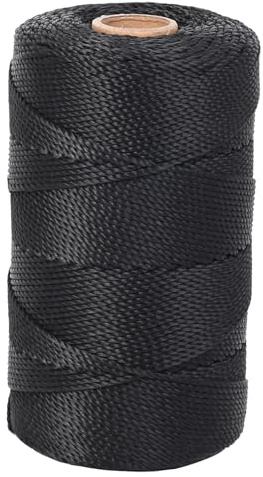 Black Nylon String 1000ft 2mm UV Resistant Twine Garden Tomato Climb Wrap | Floristry, Fishing, Gift Wrapping, Camping, Outdoor Survival, Netting, Home Improvement, Crafting, DIY Repair, Tie-Down
