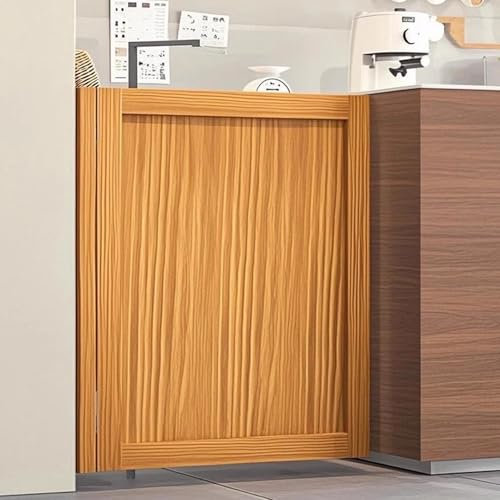 Porta a battente per salone, in legno massello, cancello divisorio a chiusura automatica, porta interna a pannello singolo con cerniere, ingresso cucina a doppia battente (60 cm di larghezza x 90 cm