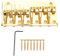 Bridge de Basse électrique à 6 Cordes, Remplacement de Pont de Basse électrique en Alliage en Alliage Zinc avec 4 Barils Accessoires pour les Basses Vintage du Jazz (GOLD)