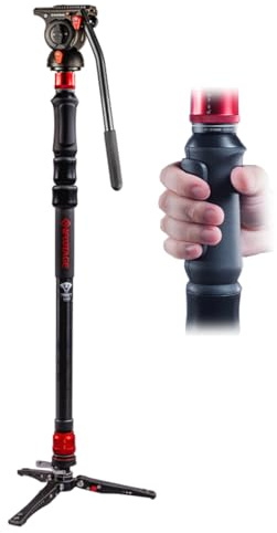 IFOOTAGE Cobra 3 Strike A150S+K5S Aluminum Camera Monopod 59 | Travel Monopod with Feet, 1/4 & 3/8 Quick Release Compatible with Sony Canon Nikon DSLR Camera, Payload 11lb