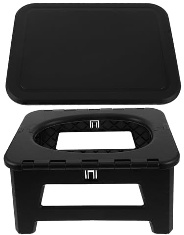 Anneome Chaise de Pot portative siège de Toilette Portable PP Black