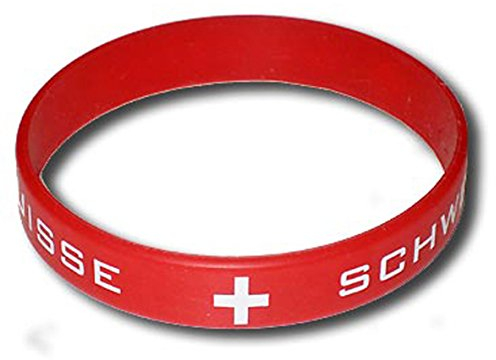 Supportershop Suisse Bracelet Silicone Mixte Adulte, Rouge, Taille Unique