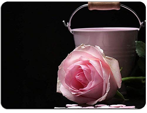 (Cucitura di precisione) Soft Rose Bucket MousePad -Non Slip Mouse Pad