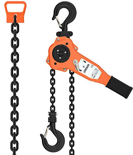Amarite Chain Come Along, 1.5 Ton/3300 lbs, CE Certified, 10 ft G80 Chain