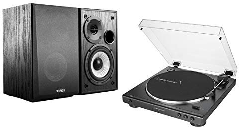 Audio-Technica AT-LP60 Turntable and Edifier R980T Active Speaker Package Exclusive Set by Digitalis Audio (Standard LP60 with Black Speakers)