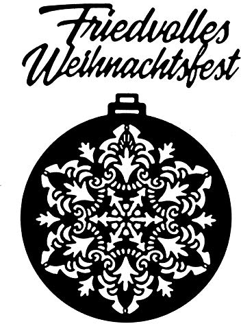 Ideen mit Herz Stanzschablonen | Weihnachtskugel 2 | 2 Stück