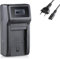 Blumax Chargeur rapide LCD - Remplace Sony NP-F970 / NP-F960 Turbo - Compatible avec Sony NP-F970 NP-F960 NP-F990 NP-F550 NP-F750 NP-FM50 NP-FM50 NP-FM500H NP-FM500
