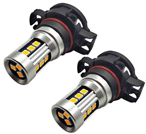 Ruiandsion 2 bombillas LED PSY24W amarillo ámbar súper brillante 10-30 V 3030 15SMD Chipsets bombillas LED de repuesto para luces intermitentes delanteras