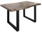 MASSIVMOEBEL24.DE Baumtisch Akazie 140x90x77 grau lackiert/U-Beine anthrazit matt Freeform 5