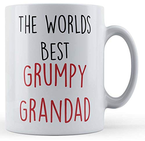 Funny Mug Grandad, Grandpa, Worlds Best Grumpy Grandad - Funny Gift Mug, Ceramic, 11fl.oz.