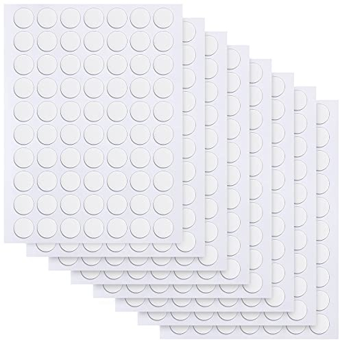 JANYUN 560 Stück Doppelseitige Klebepunkte Transparente Runde Aufkleber Keine Spuren Wasserdichte Punktaufkleber für Festivaldekoration (10mm)
