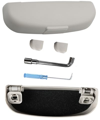 GAFAT Brillenhalter Brillenetui für Volvo XC40 XC60 XC90 V60 V90 S90 Polestar 2, Sonnenbrillenhalter Brillenetui Innenraum Aufbewahrungsbox Organizer (Grau)