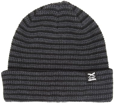 IRIEDAILY Smurpher Ringel Beanie in Black-Anthra, One Size