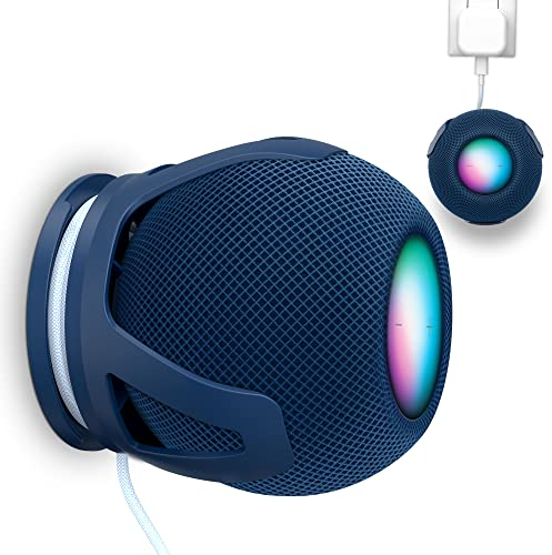 SPORTLINK Soporte Homepod Mini Pared - Soporte Homepod Mini Integrado en la Gestión de Cables Diseño Que Ahorra Espacio-Azul