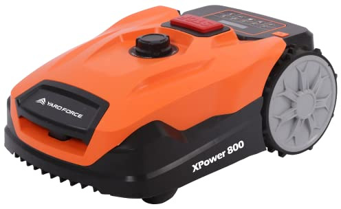 YARD FORCE Mähroboter XPower 800 bis zu 800 qm - Selbstfahrender Rasenmäher Roboter mit Bluetooth- und App-Steuerung, Regensensor, bürstenloser Motor, 40% Steigung, mit 20V Li-Ionen Akku
