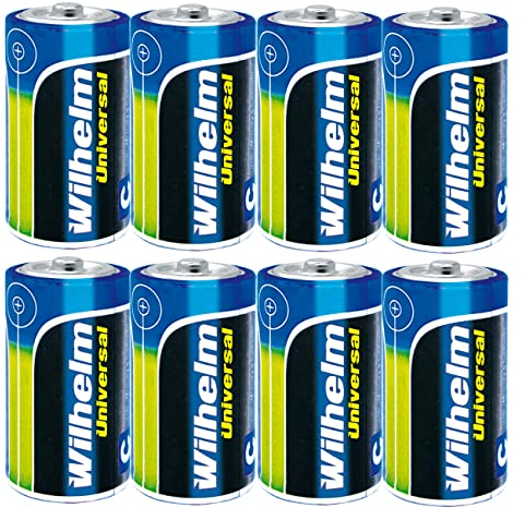 8 x Wilhelm Universal Baby Alkaline Batterien C LR14 1,5V