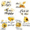 craspire Bee Happy Funny Stickers Honey Bee Window Decor Decals Let It Bee Inspirierende Zitate Hummel Wandtattoos Für Küche Büro Kühlschrank Dekorationen Partyzubehör